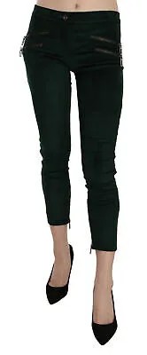 CNC COSTUME NATIONAL Джинсы Зеленые джинсы со средней талией и застежкой-молнией по краю Джинсовый s. W26 $400