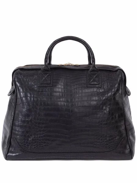 Bottega Veneta Pre-Owned дорожная сумка с тиснением под кожу крокодила