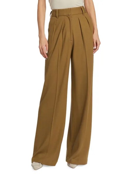 Широкие брюки из шерсти Shelly Rag & Bone, цвет Camel