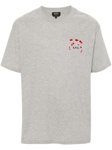 A.P.C. футболка с логотипом, серый