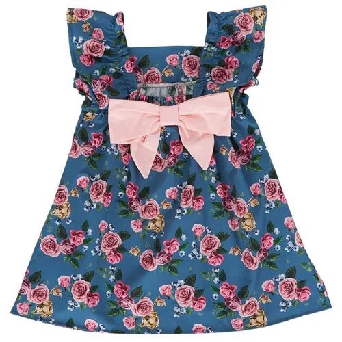 Платье Mini Maxi, размер 98, синий, розовый