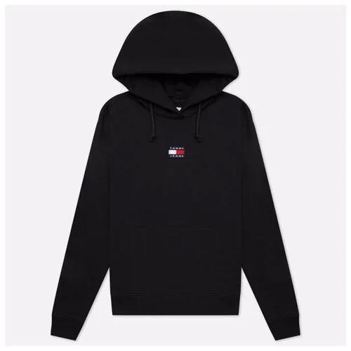 Женская толстовка Tommy Jeans Tommy Center Badge Hoodie чёрный , Размер S