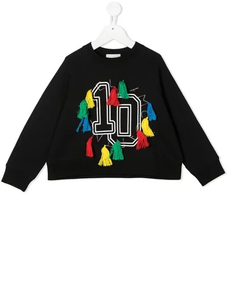 Stella McCartney Kids толстовка с принтом и кисточками