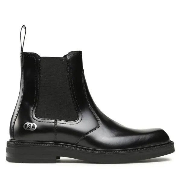 Вьетнамки KARL LAGERFELD Chelsea KL11443 Black Lthr, черный