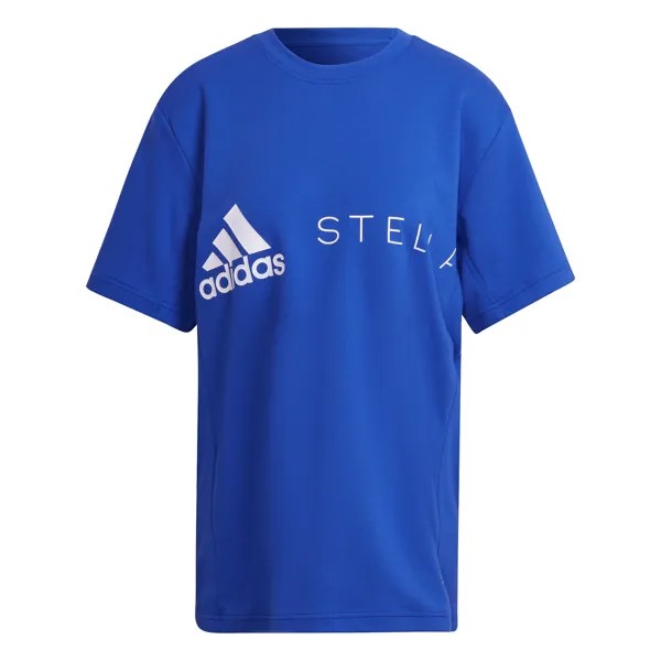 Футболка с логотипом Adidas от Stella Mccartney Adidas By Stella Mccartney, ярко-синий