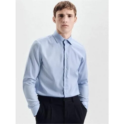 Рубашка Seidensticker, размер 50, голубой
