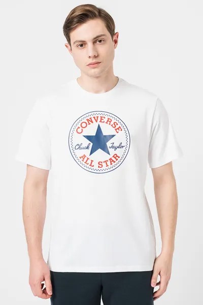 Хлопковая футболка с логотипом Converse, красный