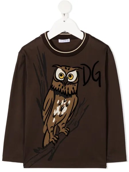 Dolce & Gabbana Kids футболка с длинными рукавами и принтом