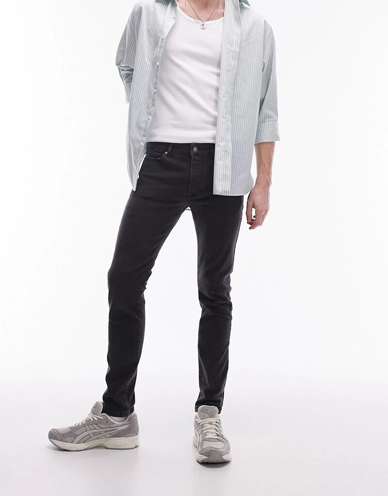 Черные джинсы скинни Topman