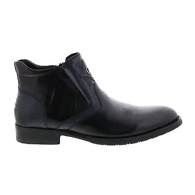 Мужские черные кожаные ботинки челси на молнии Robert Graham Zeitz RG5454B