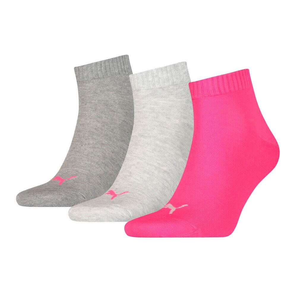 Носки Puma Plain Quarter short 3 шт, разноцветный