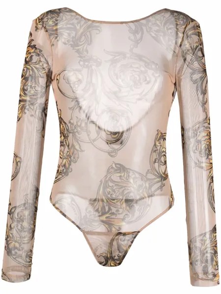 Versace Jeans Couture боди с длинными рукавами и принтом