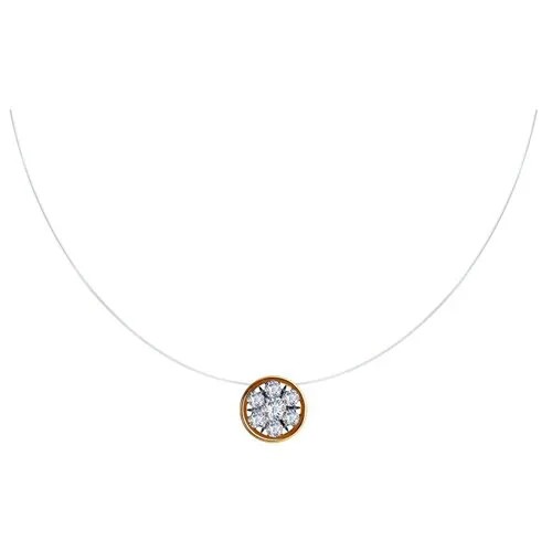 Колье из золота с родированием со Swarovski Zirconia 51-170-01195-1 42