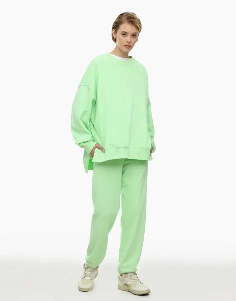 Спортивные брюки женские Gloria Jeans GAC020771 зеленые M/164