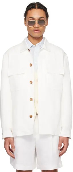 Белая куртка с четырьмя карманами Lardini