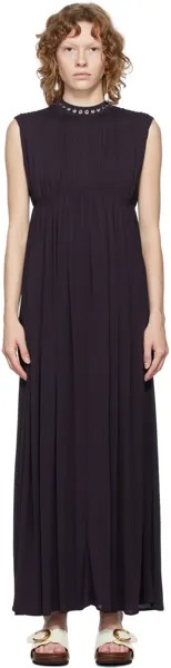 Черное струящееся платье из джерси Chloé