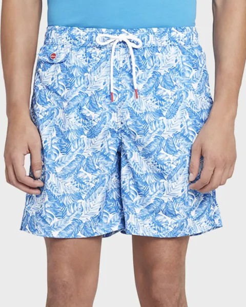 Мужские плавки с цветочным принтом Kiton, цвет Blue Multi