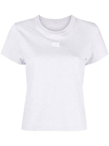 Alexander Wang футболка с нашивкой-логотипом, серый