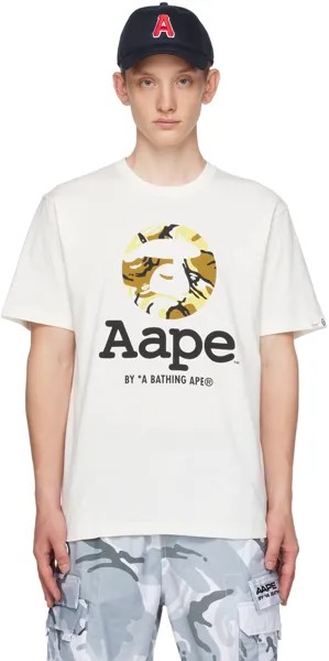 Off-White футболка с камуфляжным принтом Moonface AAPE by A Bathing Ape