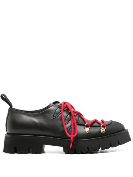 Moschino туфли дерби с заостренным носком, черный