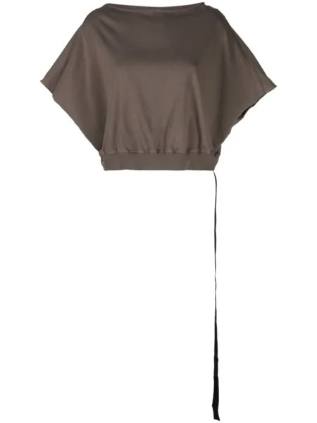 Футболка с вырезом-лодочкой Rick Owens DRKSHDW, коричневый