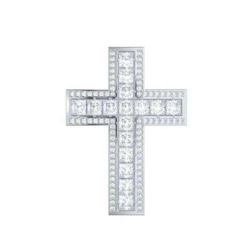 Подвеска Яхонт, серебро, 925 проба, фианит, бесцветный