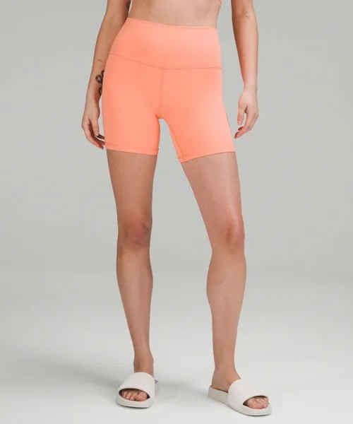 Шорты Align с высокой посадкой Lululemon, коралловый
