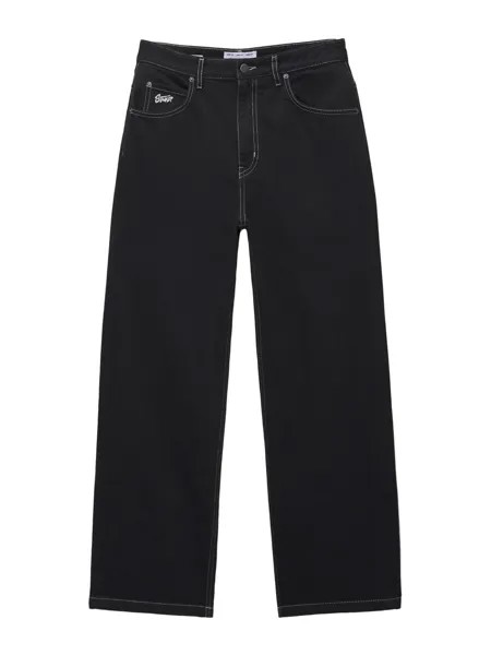 Свободные джинсы Pull&Bear, черный деним