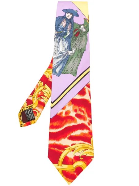Versace Pre-Owned галстук 1990-х годов с принтом
