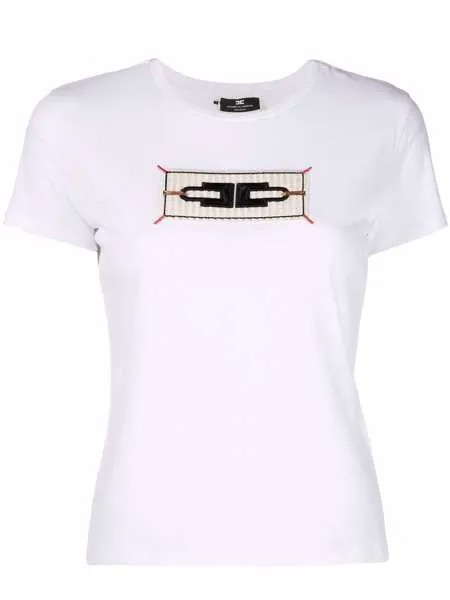 Elisabetta Franchi футболка с нашивкой-логотипом
