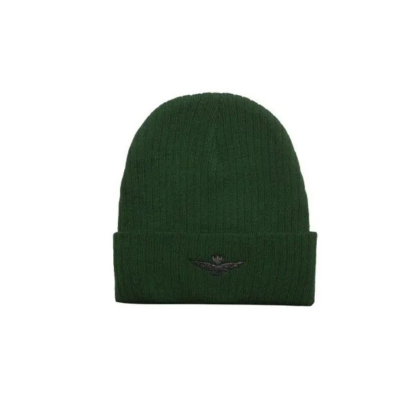 Шапка Aeronautica Militare CU051 Beanie IN Jersey Recycled Green Eagle Size L
