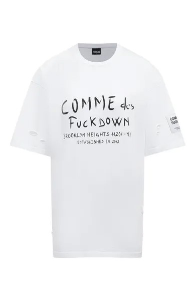 Хлопковая футболка Comme des Fuckdown