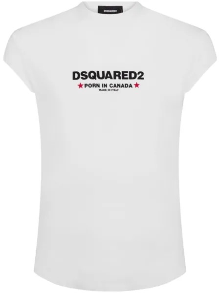 Dsquared2 logo-print cotton T-shirt, белый