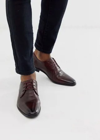 Бордовые кожаные дерби WALK London - alfie-Красный