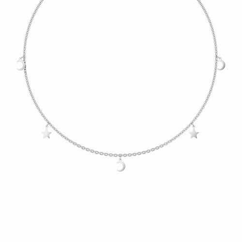 Колье Яхонт, серебро, 925 проба, длина 40 см.