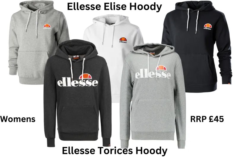 Ellesse Torices / Elise Hoodie RRP £ 45 SGS03238 5 цветов 100% подлинный