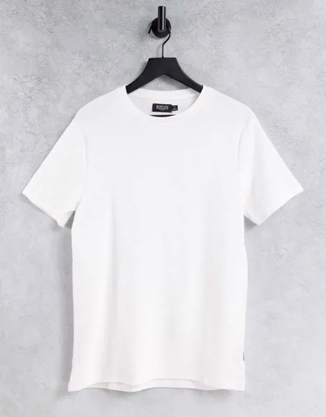 Белая футболка из ткани с вафельной фактурой с короткими рукавами Burton-Белый