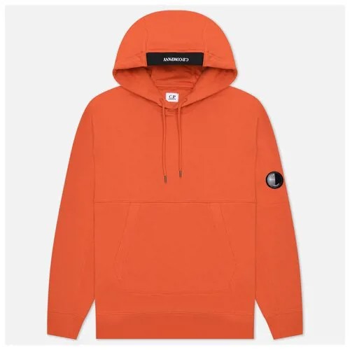 Мужская толстовка C.P. Company Logo Hoodie Diagonal Raised Fleece оранжевый, Размер XXL