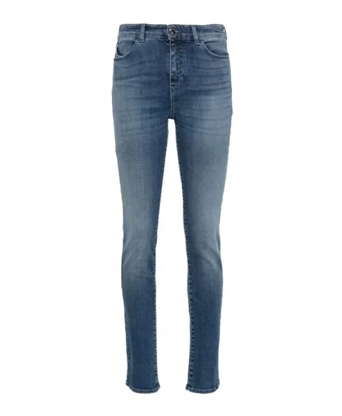 Прозрачные джинсы скинни Emporio Armani, синий