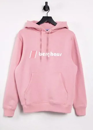 Розовый худи с логотипом Berghaus Heritage-Розовый цвет