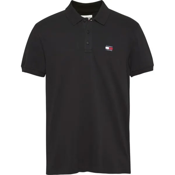 Поло с классическим значком Polo ss Tommy Jeans, черный