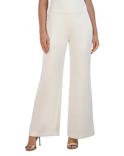 Широкие тканые брюки BCBGMAXAZRIA, цвет White