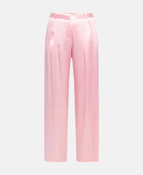 Шелковые брюки LoveShackFancy, розовый