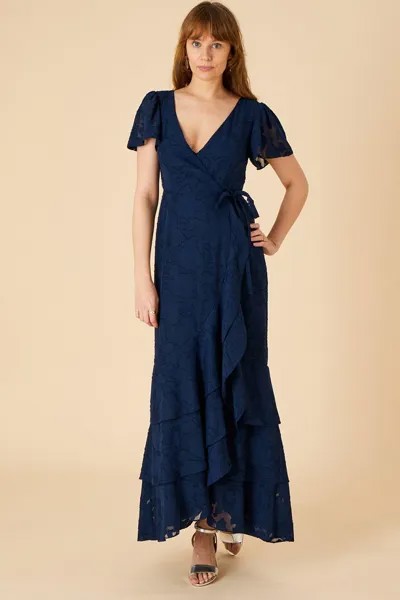Платье макси с оборками 'Naomi' Monsoon, синий