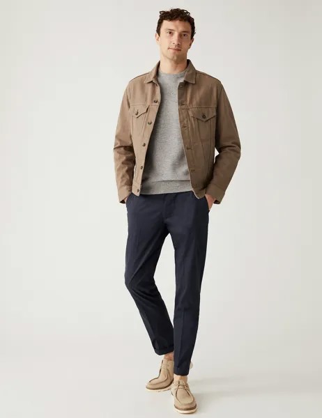 Суперлегкие брюки чинос приталенного кроя Marks & Spencer