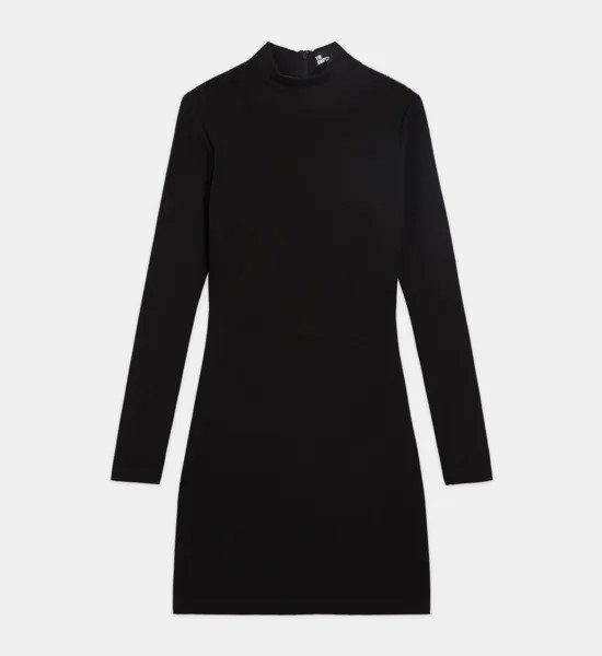 Короткое платье со спинкой из швейцарской ткани в горошек THE KOOPLES, черный