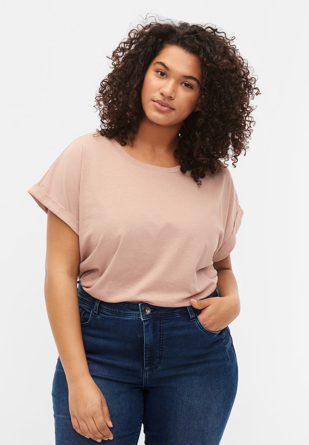 Базовая футболка Short Sleeved Zizzi, цвет desert khaki