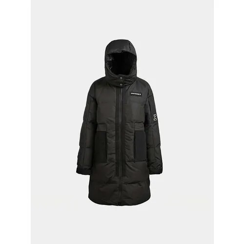 Парка Converse Premium Fashion Long Down Jacket, размер XS, черный