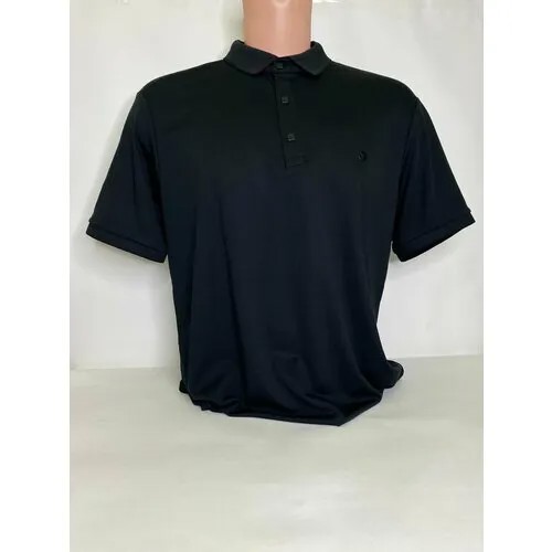 Поло, размер 5XL, черный