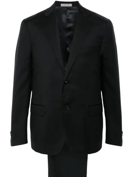 Corneliani костюм-двойка из вирджинской шерсти, черный